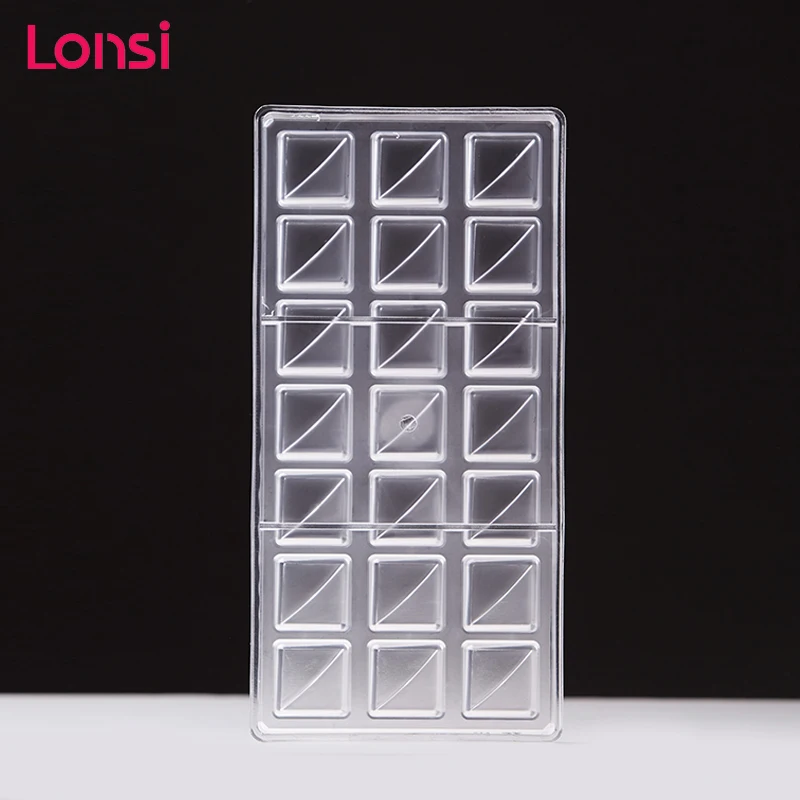 

LONSI Square Chocolate Mold,Homemade Diamond Shape,DIY Pastry Tools,Polycarbonate Chocolate Moulds,Plastic Mold for Chocolate