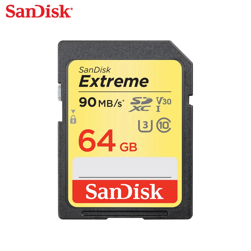 Двойной флеш-накопитель SanDisk Extreme Sd карта памяти SDXC с UHS-I 3 4 к карты памяти Class10 C10 90 МБ/с. 600X высокое Скорость 64 ГБ 32 ГБ оперативной памяти, 16 Гб встроенной памяти, 128 ГБ U3 карты