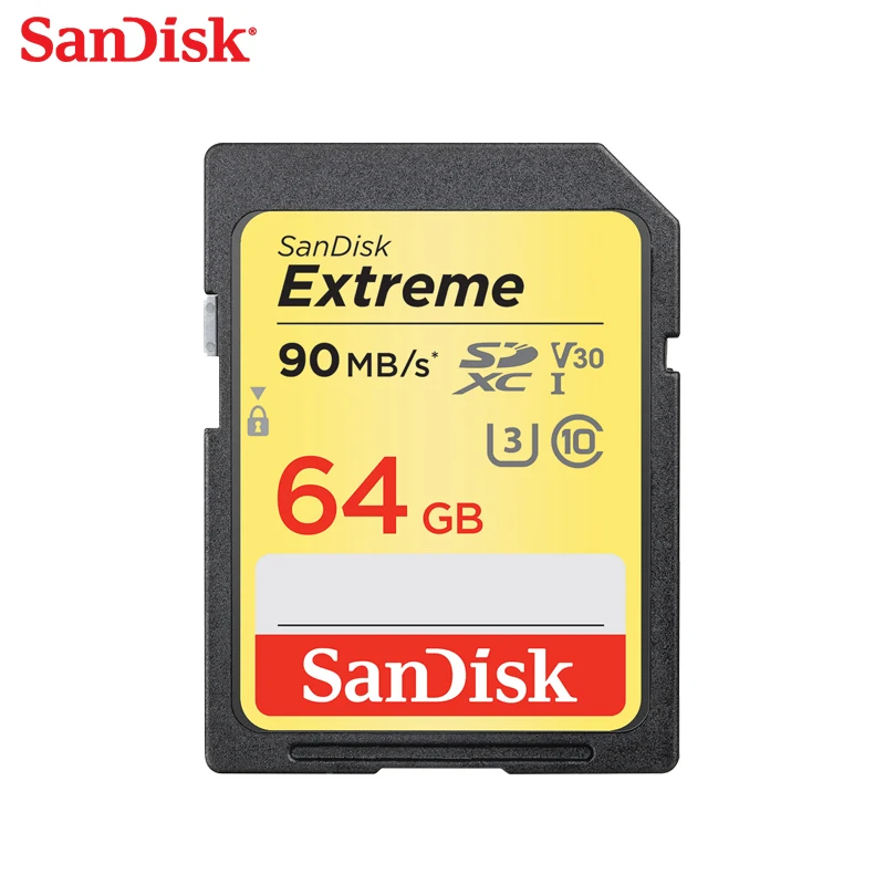 100% Оригинальные SanDisk Extreme Sd карты SDXC UHS-I 3 4 К памяти Class10 C10 90 МБ/с. 600X высокое Скорость 64 ГБ 32 ГБ 16 ГБ 128 ГБ U3 карты