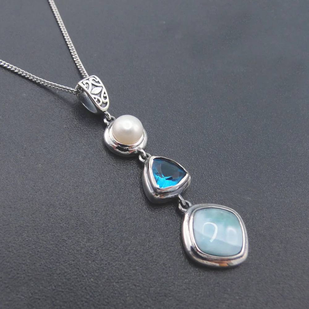 Sterling Silver Jewelry Pendants /& Charms Topaz Smoky Quartz Circle Pendant