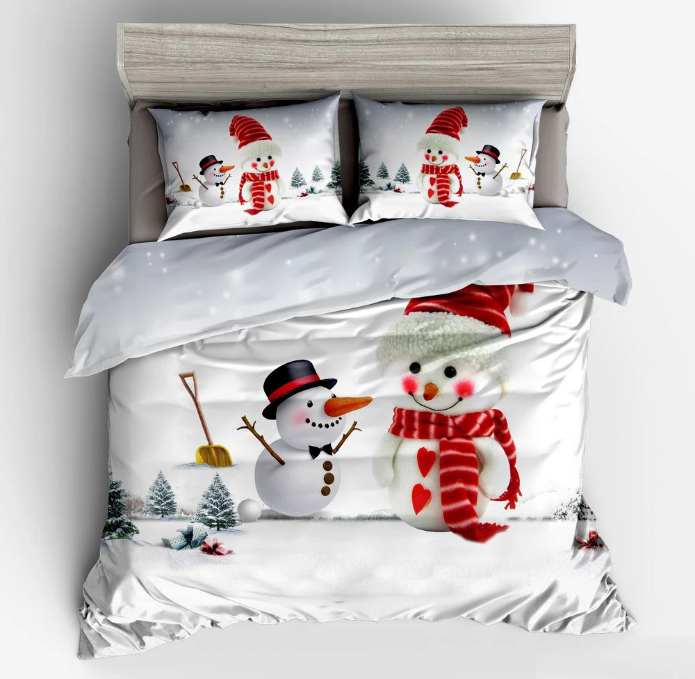 

3d bedding Chrimstmas Bedding decor Stana bedding set Snowman duvet cover 3D bedclothes Xmas tree Christmas decor Home textile