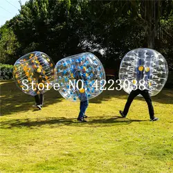 Бесплатная доставка 1,0 мм ТПУ прочный 1,2/1,5/1,7 m надувной футбольный мяч в виде пузыря бампер мяч шар-Зорб шар мяч для футбола