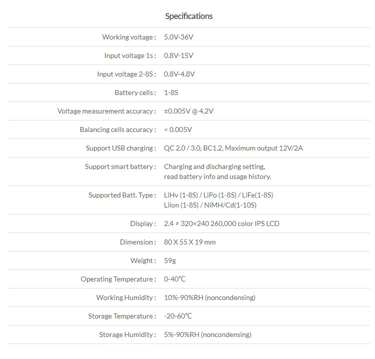 ISDT BG-8S Smart battery Checker Balancer приемник тестер сигнала функция быстрой зарядки