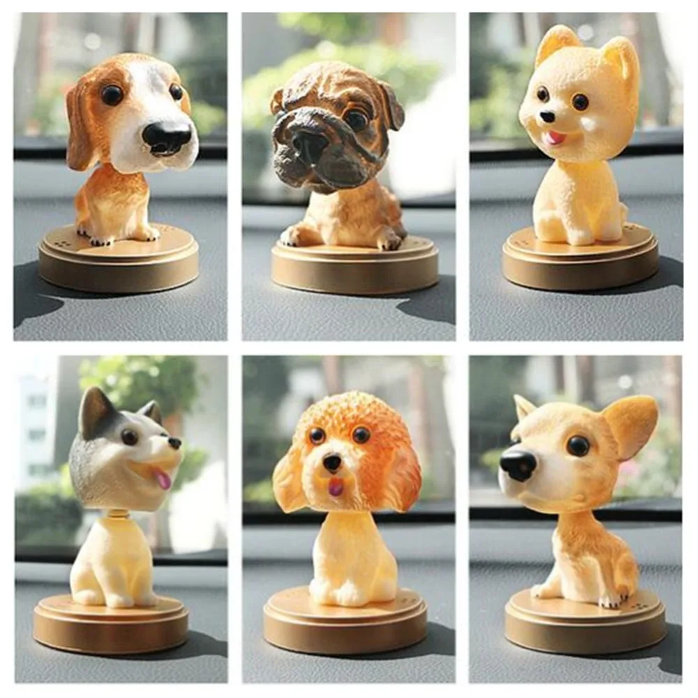 Car Ornament Nodding Dog Air Freshener Auto Perfume Decoration Bobblehead Dog Dash Toy Car Rocking Shaking Head Dog Air Purifier