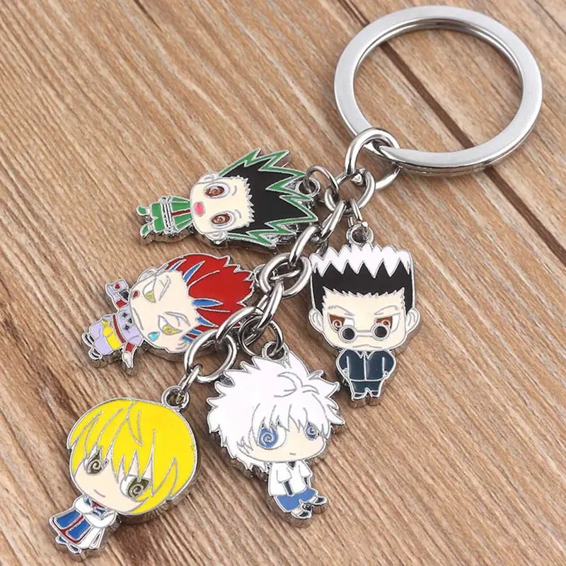 Jewelry Anime Hunter Keychain Gon Killua Zoldyck Kurapika Hisoka Metal