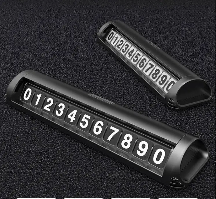 

Car Styling Temporary Parking Card Phone Number Card Plate Hidden Switch Telephone Number Car Parking Card Stop Auto Accessories