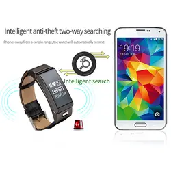 Bluetooth SmartWatch Фитнес трекер Браслет часы сна монитор сердечного ритма OLED Touchpad Водонепроницаемый браслет для IOS Android