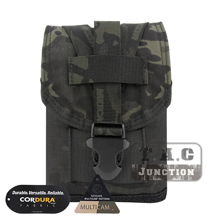 

Emerson Tactical MOLLE 1 Quart Canteen Cover Water Bottle Protector Utility Tool Pouch Bag Emersongear CORDURA - Multicam Black