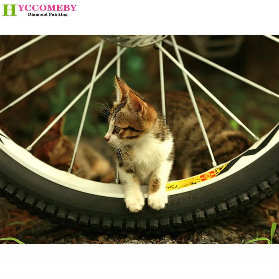 5D DIY diamond painting cross stitch animal cat full square embroidery mosaic home decoration gift | Дом и сад