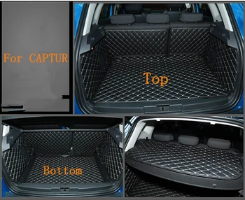 

Good quality! Special full set trunk mats for Renault Captur 2016 durable waterproof boot carpets for Captur 2017,Free shipping