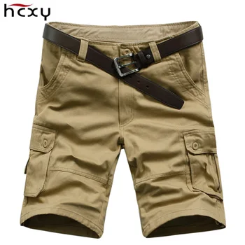 

2019 mens military casual shorts with many pockets shorts men knee length army green frock Camouflage loose shorts formale