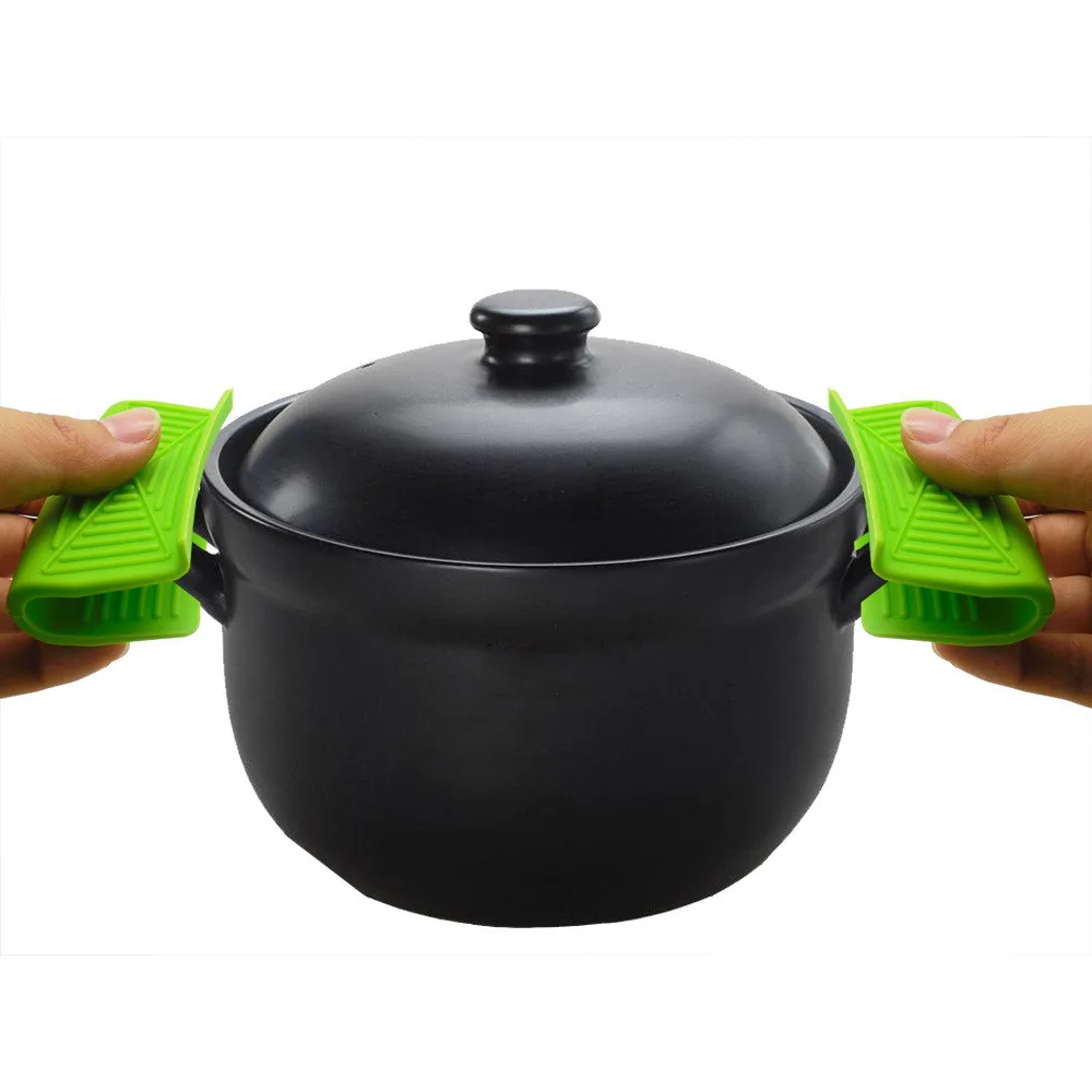 

Silicone Pot Holder Mini Mitt Cooking And Oven Pinch Grips Heat-insulated Pan Ear Clips Kitchen Accessories Hot Prevent Tool S60