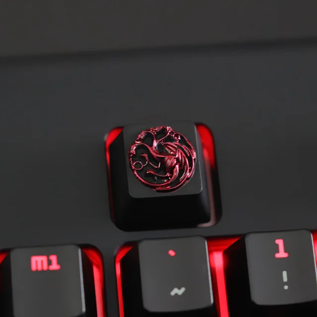 Keycap gravado personalizado da liga de zinco para o teclado mecânico do jogo