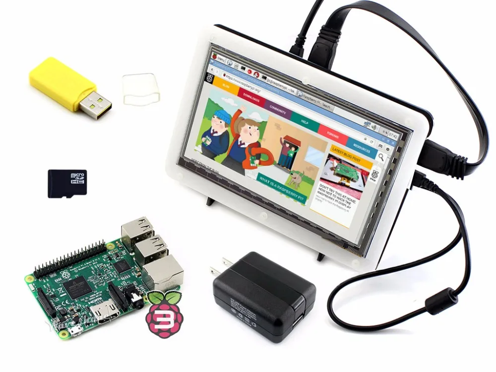 Raspberry Pi 3 B Pack F=Original Raspberry Pi 3 Model B +7inch HDMI LCD (C) 1024*600+16GB Micro SD card+Bicolor case Raspberry Pi 3 B Pack F=Original Raspberry Pi 3 Model B +7inch HDMI LCD (C) 1024*600+16GB Micro SD card+Bicolor case