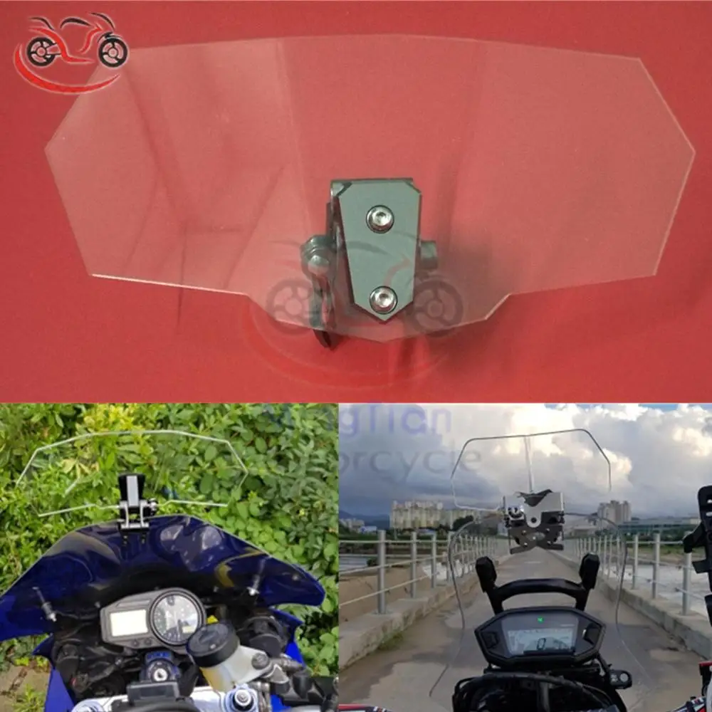 Airflow Adjustable Windscreen Wind Deflector Universal Motorcycle