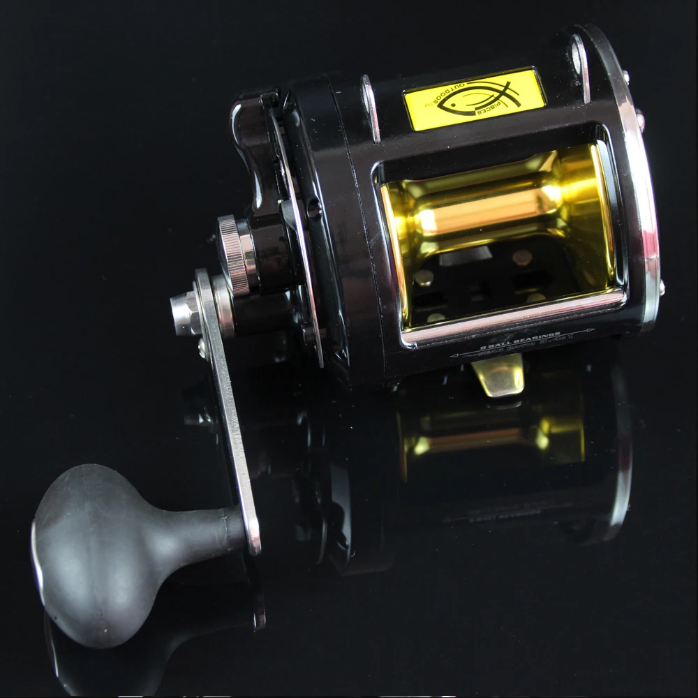New Black 8 Stainless Steel Ball Bearings Fishing Trolling Reel Jigging 25kg Drage Force Deep Sea Saltwater Boat Fishing Reel  (10)