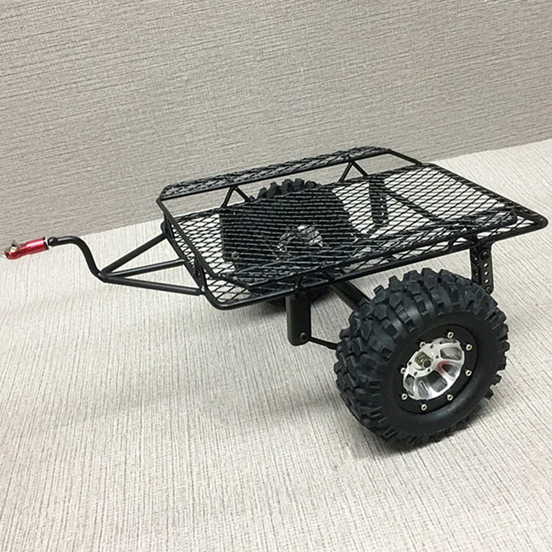 1/10 Весы RC гусеничного 1:10 D90 SCX10 CC01 DIY Металл перетащите металлической цепочкой рессорная сцепное устройство эвакуатор Прицепы