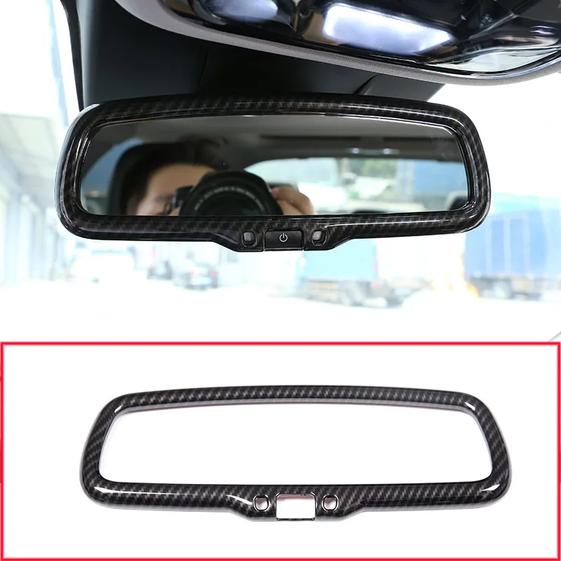 Carbon Fiber Style Interior Rearview Mirror Frame Cover Trim For Alfa Romeo Giulia 2017 Car Accessories | Автомобили и мотоциклы