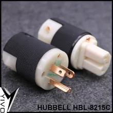 Hubwell HBL8215C YIVO HIFI DIY Латунь США разъем аудио Больница класса IEC женский Американский стандарт Мужской Разъем питания