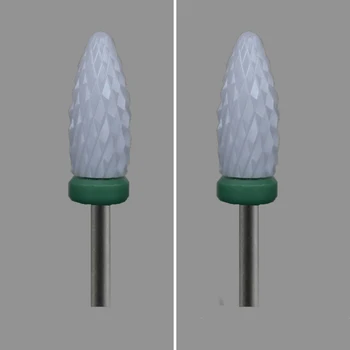 

White -6PCS-Ceramic Nail Drill Bit - Flame Bit - (0041.060)