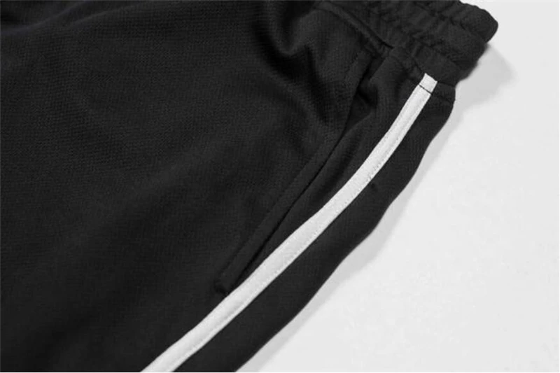Бренд быстросохнущая сетчатые шорты для мужчин летние шорты для спортзала лоскутное Фитнес Бодибилдинг Короткие штаны колени длина