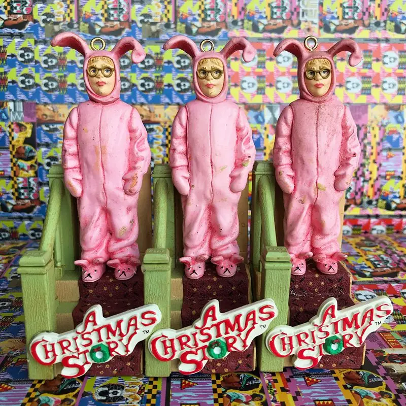 

hallmark Original Garage Kit 11cm A Christmas Story - Ralphie in Bunny Suit Pink Action Figure Collectible Model Loose Toy