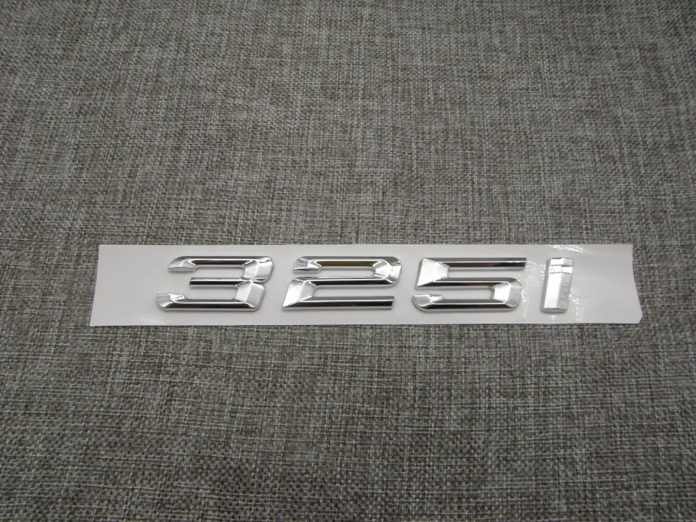 

Shiny Silver ABS Number Letters Word Car Trunk Badge Emblem Letter Decal Sticker for BMW 3 Series 325i