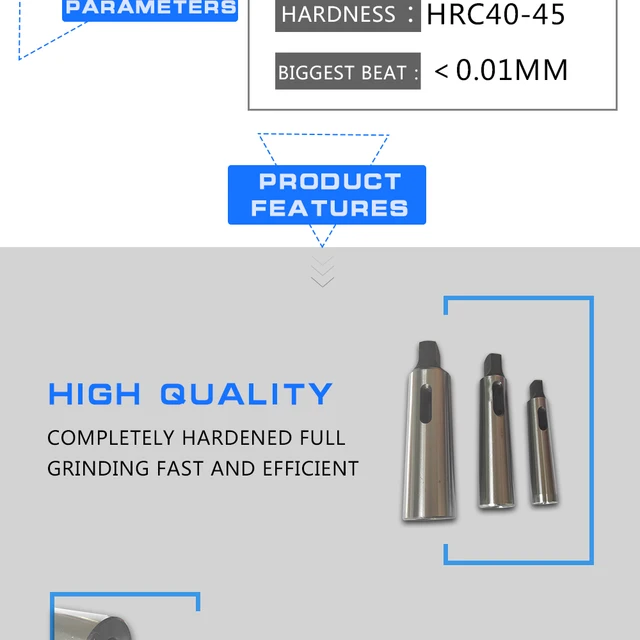 Adattatore Di Riduzione Morse Da MT3 A MT2 - Guida Punte Conica Per Fresatura E Tornio - Foto 11