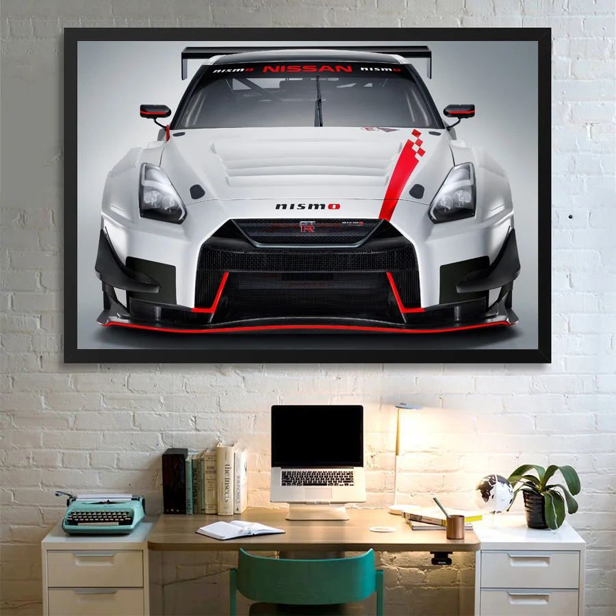 

HD Wallpaper Prints Nissan GTR Super Sport Car Poster Canvas Wall Art Painting for Living Room Decor