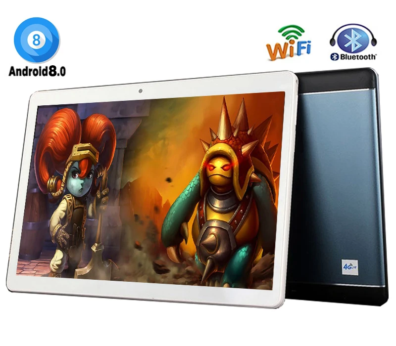

Fast For Games And Videos 10 inch Android 8.0 Tablets PC 4GB RAM 64GB ROM 8 Cores Octa Core 3G/4G LTE Wifi A-GPS Bluetooth+Gifts