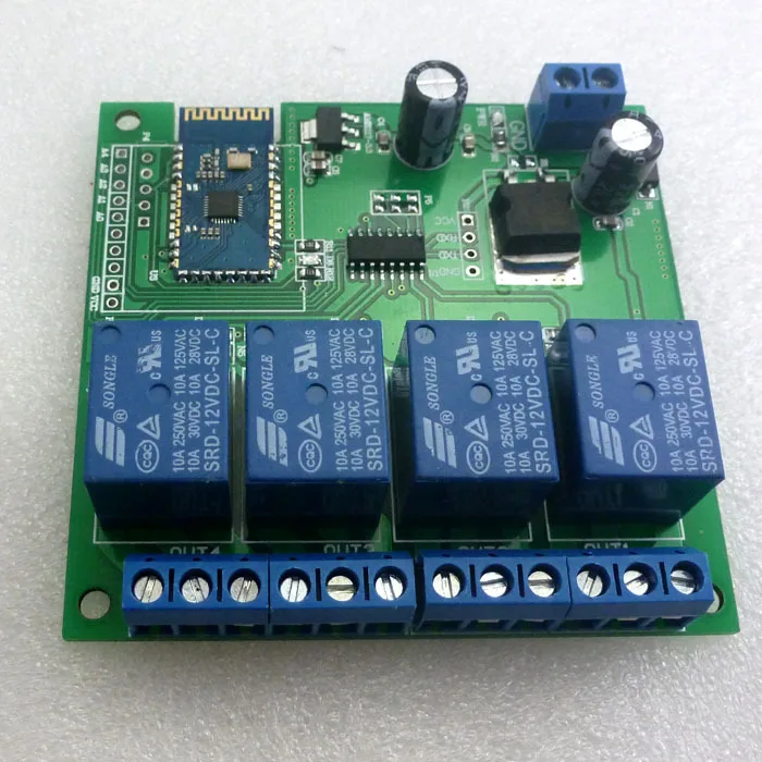 4 канальное bluetooth реле 12 В Android мобильный пульт дистанционного управления для