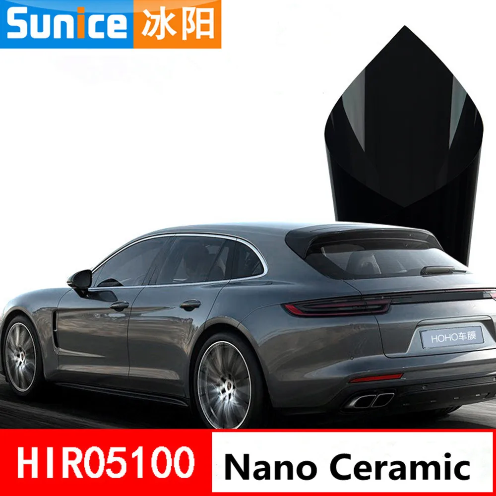 1.52 x 20m/5ft x 65ft 99% IR Rejecction Dark Black Nano Ceramic Tint Film Auto Window Tint Film 5% VLT