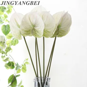 

3D Mixed Color Anthurium Indoor Fake Plant Artificial Flowe For Wedding Party Decoration Fake Flowers Home Decor