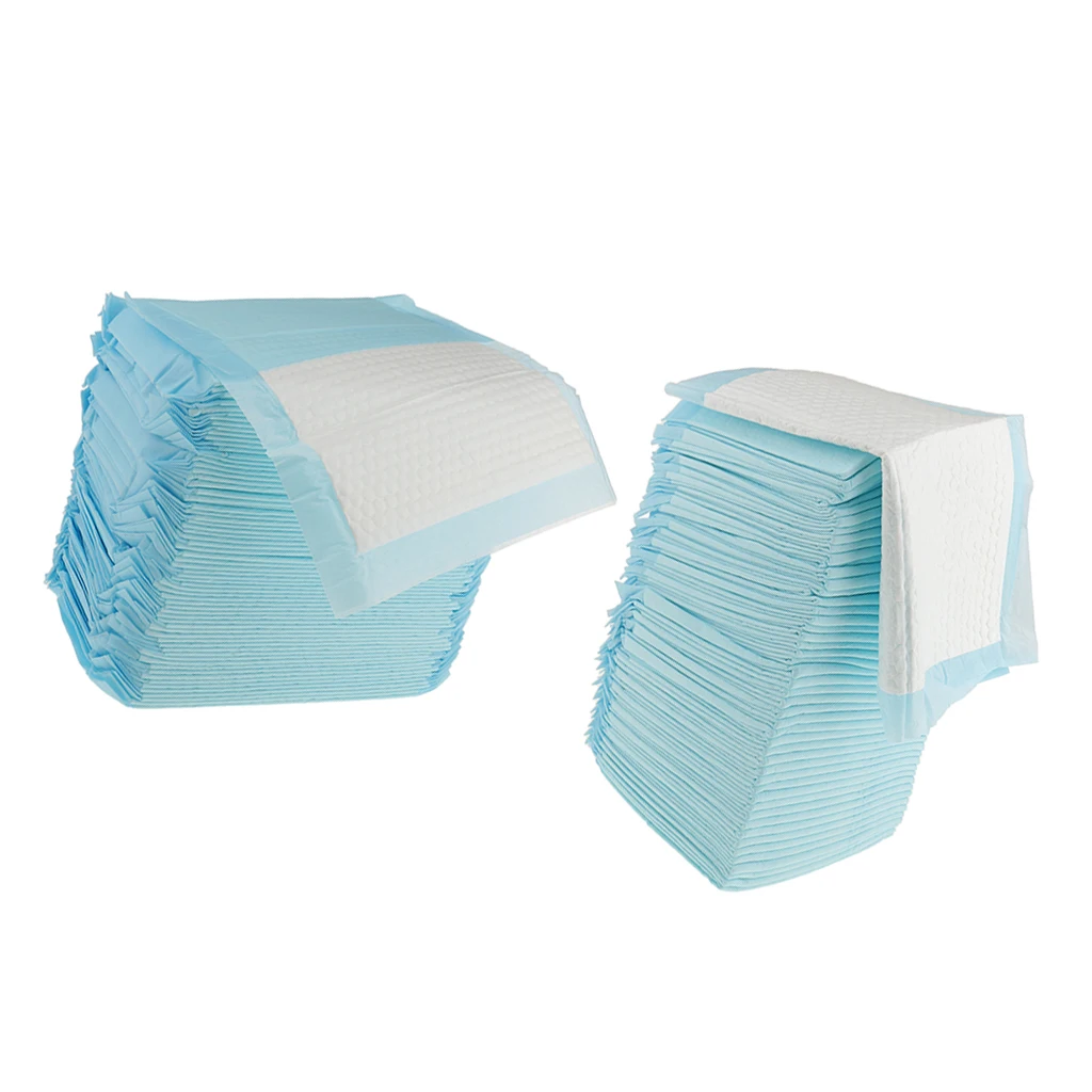 

120pcs Adults Urinary Incontinence Disposable Bed Underpads Sheets Blue 2 Sizes