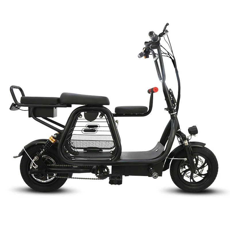 12-дюймовый складной электрический велосипед с корзина для домашних животных электрический велосипед батарея Съемная путешествия, фара для электровелосипеда в взрослых 2-колесный скутер - Цвет: black 20ah battery
