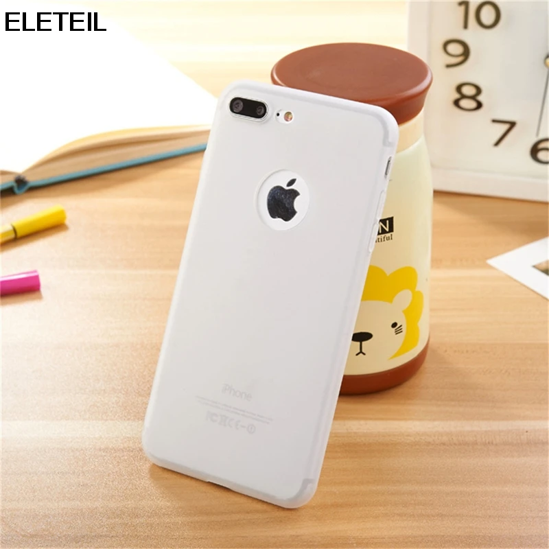 Eleteil силиконовый матовый чехол для iPhone X 6 6s 7 8 плюс Чехол телефона мягкие