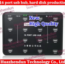 10pcs USB adapter Hotsale new display 16 port usb hub, hard disk production batch testing, cheap price high quality 16port hub