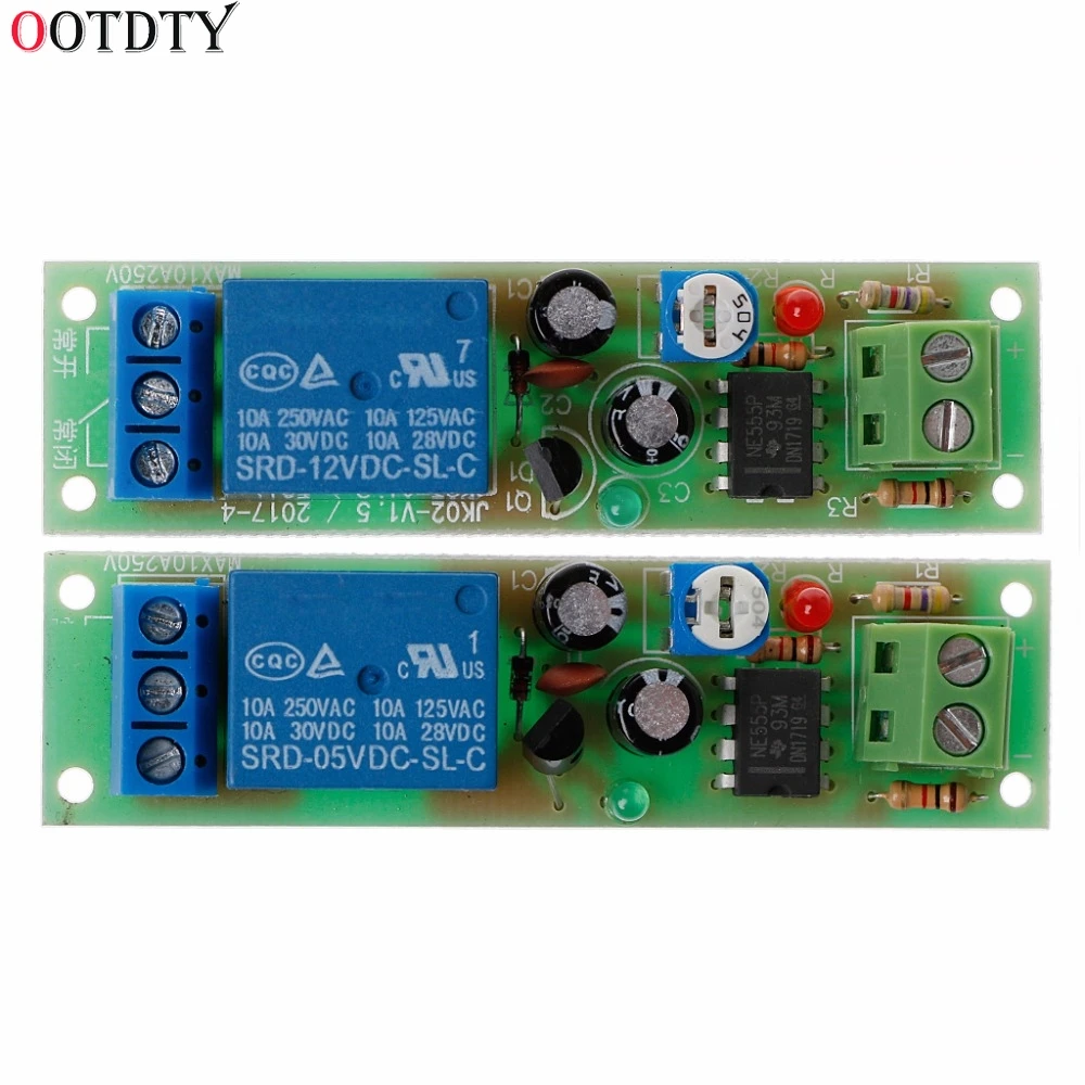 NE555 реле постоянного тока 12 В таймер Регулируемая задержка выключения включения реле времени модуль