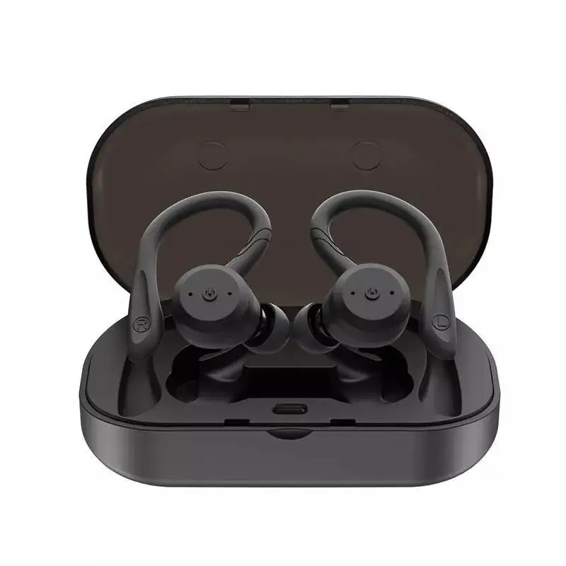 Kuulee мини беспроводные наушники стерео IPX7 водонепроницаемый Bluetooth 5,0 шумоподавление с зарядным чехлом - Цвет: black