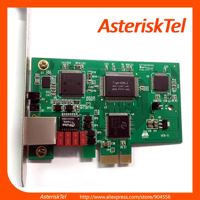 Карта карта Asterisk TE110E с низким профилем 1 порт E1/T1 PCI E ISDN PRI Card для маршрутизатора VoIP