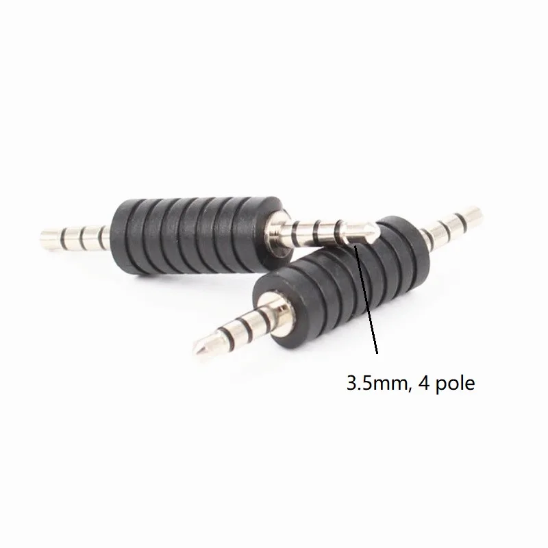 20pcs lot 4 Pole 3 5mm male to male Connector Coupler Adapter Audio Cable Extension for MP3 DVD Headphone Car AUX