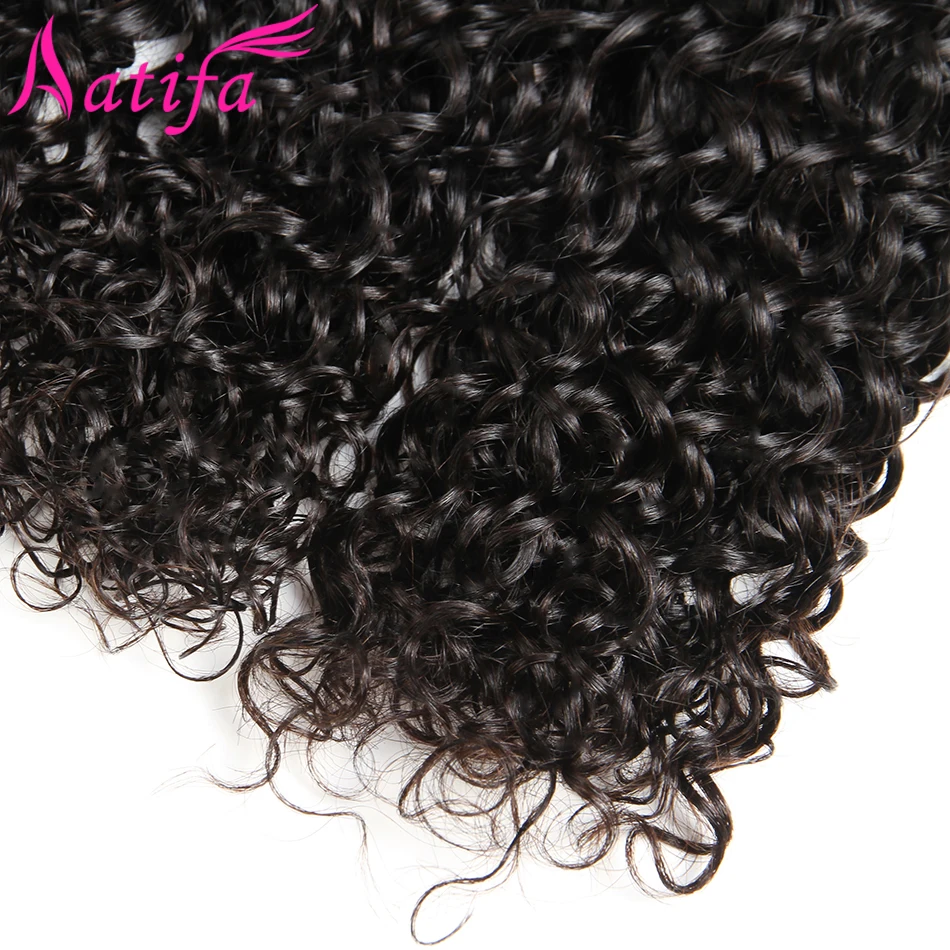 Water Wave 4 Bundles With Closure Human Hair Bundles with Closure 4x4 Aatifa Brazilian Human Hair Non Remy Hair Weave 5pcs/lot