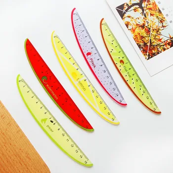 

1pcs Creative student stationery cute fruit primary and school students cartoon ruler 15cm children's ruler prizes gifts