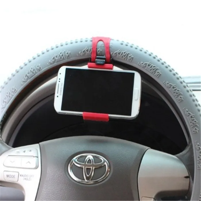 New Car Steering Wheel Mount Holder Car Mount Bracket Rubber Band Hot
