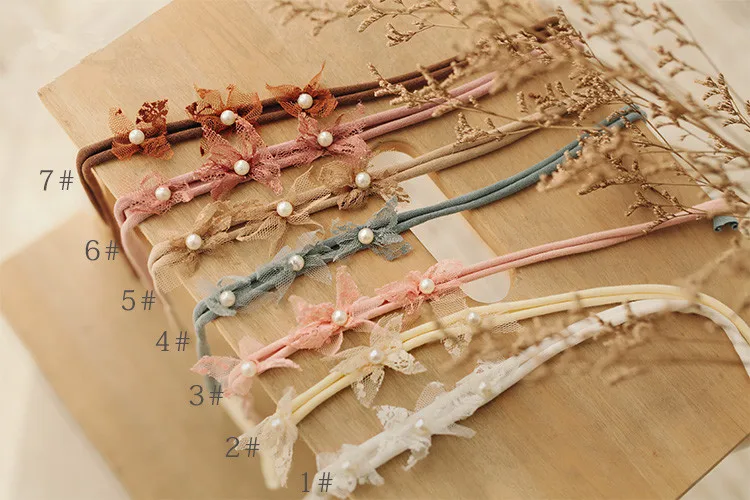 

Pearl lace bow headdress ~ baby photo headdress original headdress ~ newborn photography props