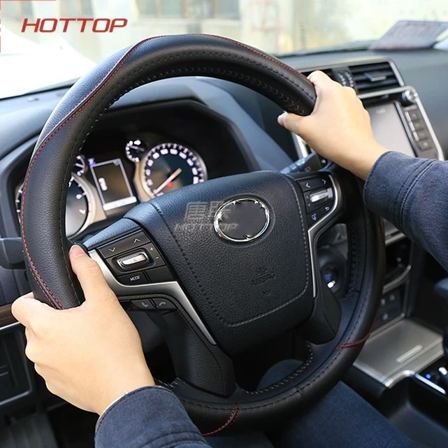 Кожаный чехол рулевого колеса автомобиля для toyota LAND CRUISER 200 Prado 150 120 2010 2018|Чехлы на