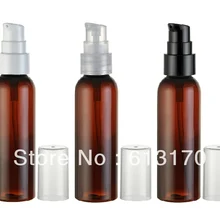 60 мл пустая pet бутылки для лосьона коричневый многоразовый косметический контейнер