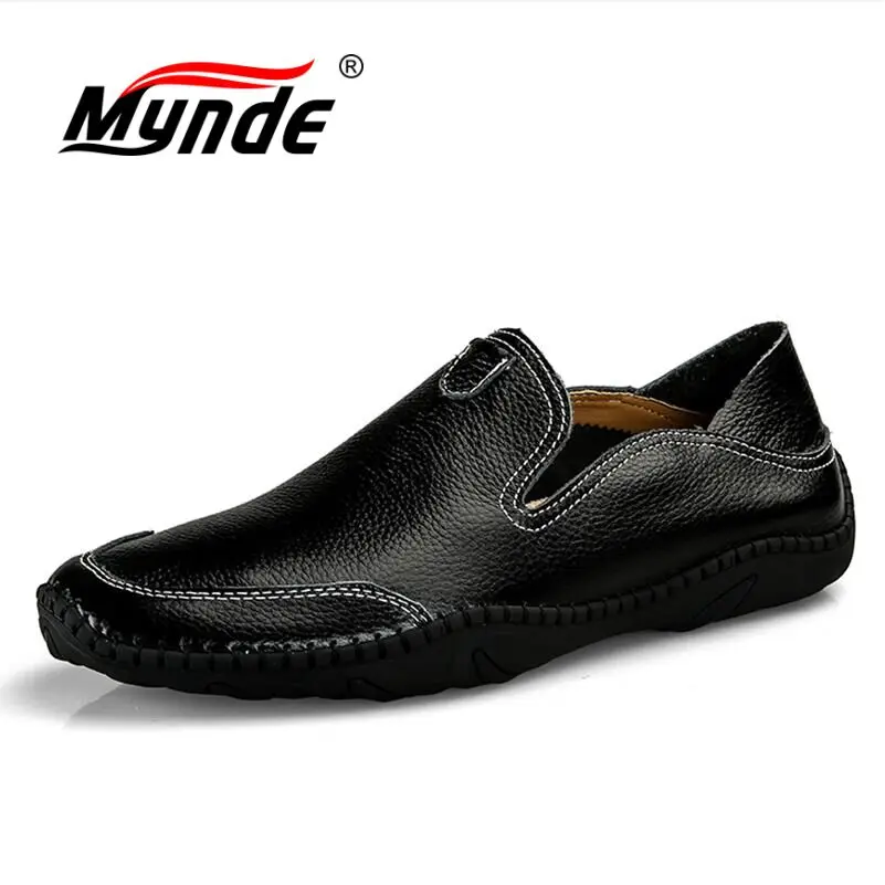 

Mynde Big Size 38~47 High Quality Genuine Leather Men Shoes Soft Moccasins Loafers Fashion Brand Men Flats Comfy Driving Shoes