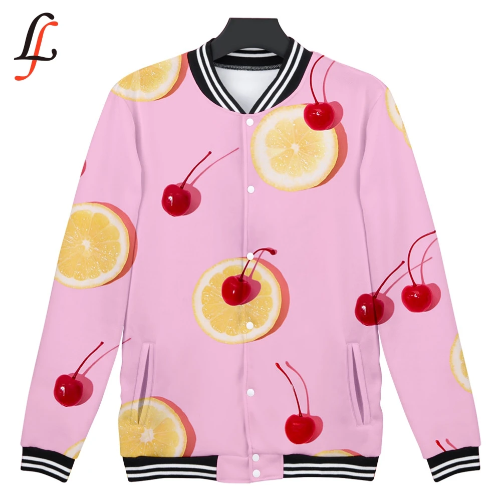  Funny Fruit Harajuku 3D Hoodies Sweatshirts Women/men Winter Casual Baseball Jacket Modis Kpop Stre