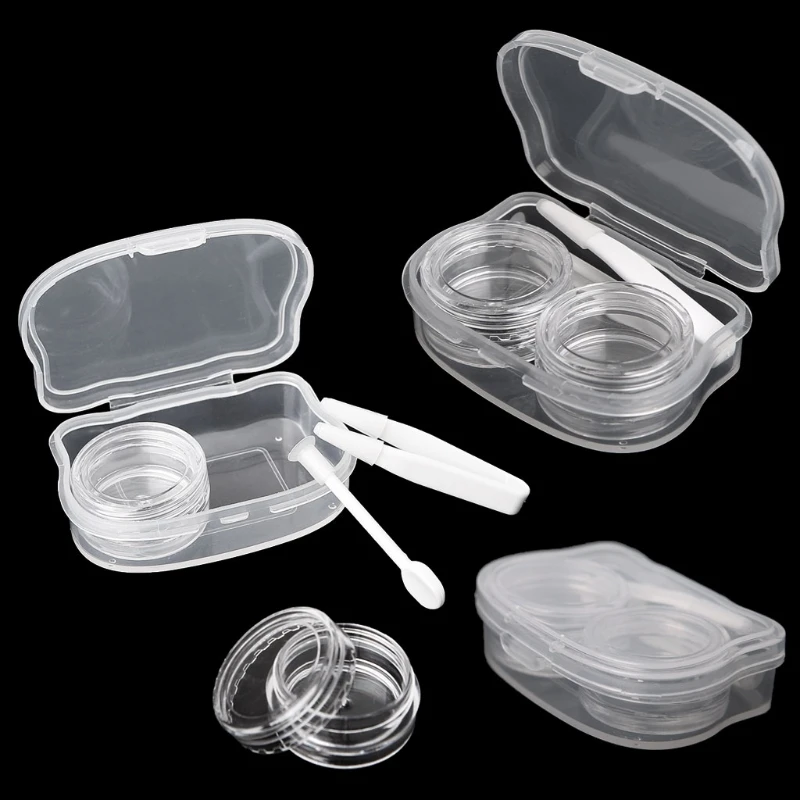 Contact Lens Box L+R Accessories Transparent Objectives Travel Portable